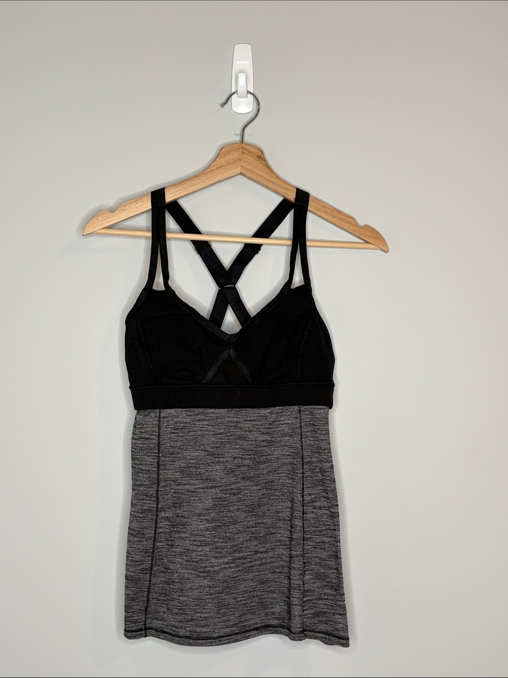 lululemon athletica Black & Gray Heather Built-In Bra Tank